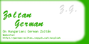 zoltan german business card